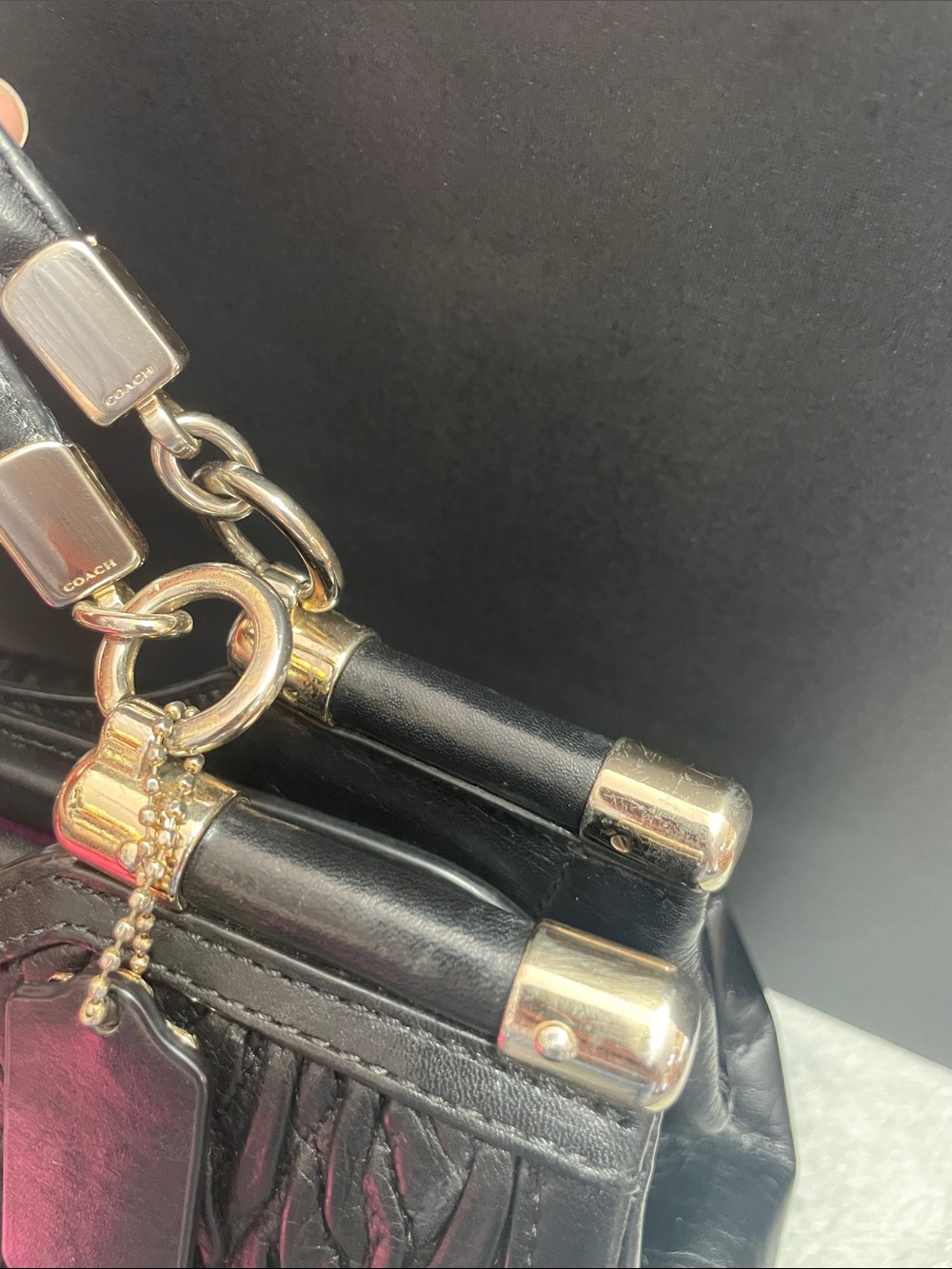 Coach ‘Madison Carrie’ Gathered Twist Satchel - Picture 7 of 17